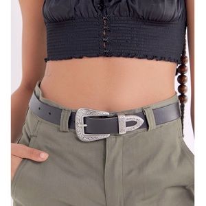 Urban Outfitters- Ecote Metal-Tipped Leather Belt